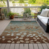 Piper Looms Chantille Floral ACN1900 Mocha Machine Washable Area Rug Outdoor Lifestyle Image Feature