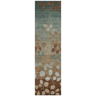 Piper Looms Chantille Floral ACN1900 Mocha Machine Washable Area Rug Runner Main Image
