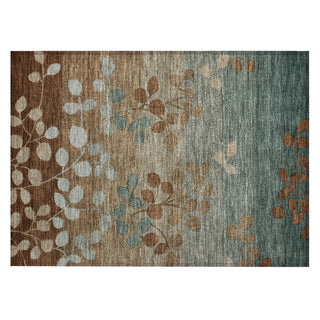 Piper Looms Chantille Floral ACN1900 Mocha Machine Washable Area Rug Scatter Main Image