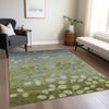 Piper Looms Chantille Floral ACN1900 Olive Machine Washable Area Rug Lifestyle Image Feature