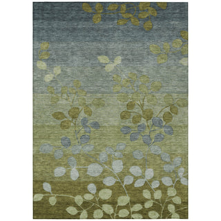 Piper Looms Chantille Floral ACN1900 Olive Machine Washable Area Rug main image