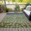 Piper Looms Chantille Floral ACN1900 Olive Machine Washable Area Rug Outdoor Lifestyle Image Feature