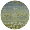 Piper Looms Chantille Floral ACN1900 Olive Machine Washable Area Rug Round Main Image