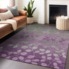 Piper Looms Chantille Floral ACN1900 Purple Machine Washable Area Rug Lifestyle Image Feature