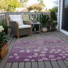 Piper Looms Chantille Floral ACN1900 Purple Machine Washable Area Rug Outdoor Lifestyle Image Feature