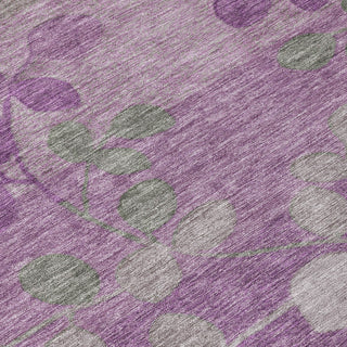Piper Looms Chantille Floral ACN1900 Purple Machine Washable Area Rug Swatch Image