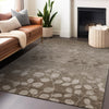 Piper Looms Chantille Floral ACN1900 Taupe Machine Washable Area Rug Lifestyle Image Feature