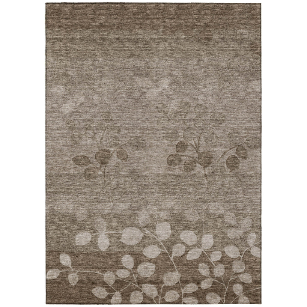 Piper Looms Chantille Floral ACN1900 Taupe Machine Washable Area Rug main image