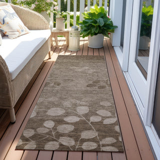 Piper Looms Chantille Floral ACN1900 Taupe Machine Washable Area Rug Runner Outdoor Lifestyle Image Feature