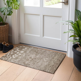 Piper Looms Chantille Floral ACN1900 Taupe Machine Washable Area Rug Scatter Lifestyle Image Feature