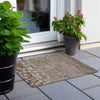 Piper Looms Chantille Floral ACN1900 Taupe Machine Washable Area Rug Scatter Outdoor Lifestyle Image Feature