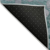 Piper Looms Chantille Floral ACN1900 Teal Machine Washable Area Rug Backing Image