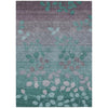 Piper Looms Chantille Floral ACN1900 Teal Machine Washable Area Rug main image