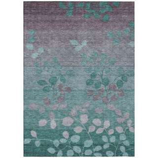 Piper Looms Chantille Floral ACN1900 Teal Machine Washable Area Rug main image