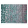 Piper Looms Chantille Floral ACN1900 Teal Machine Washable Area Rug Scatter Main Image