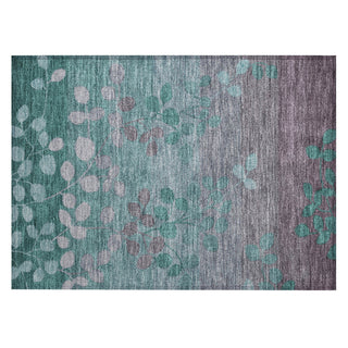 Piper Looms Chantille Floral ACN1900 Teal Machine Washable Area Rug Scatter Main Image