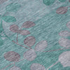 Piper Looms Chantille Floral ACN1900 Teal Machine Washable Area Rug Swatch Image