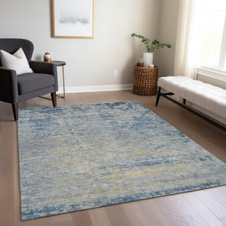 Piper Looms Chantille Modern ACN1901 Navy Machine Washable Area Rug Lifestyle Image Feature