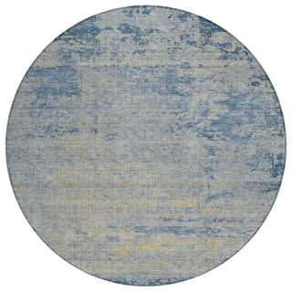 Piper Looms Chantille Modern ACN1901 Navy Machine Washable Area Rug Round Main Image