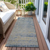 Piper Looms Chantille Modern ACN1901 Navy Machine Washable Area Rug Runner Outdoor Lifestyle Image Feature
