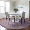 Piper Looms Chantille Modern ACN1901 Purple Machine Washable Area Rug Round Lifestyle Image Feature