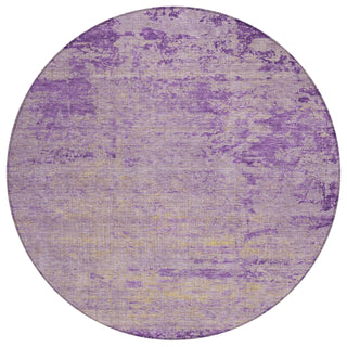 Piper Looms Chantille Modern ACN1901 Purple Machine Washable Area Rug Round Main Image
