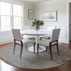 Piper Looms Chantille Modern ACN1901 Taupe Machine Washable Area Rug Round Lifestyle Image Feature