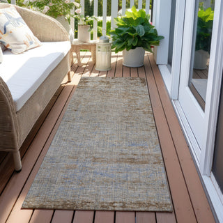 Piper Looms Chantille Modern ACN1901 Taupe Machine Washable Area Rug Runner Outdoor Lifestyle Image Feature