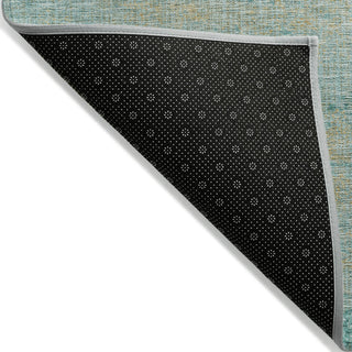 Piper Looms Chantille Modern ACN1901 Teal Machine Washable Area Rug Backing Image