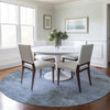 Piper Looms Chantille Modern ACN1902 Blue Machine Washable Area Rug Round Lifestyle Image Feature