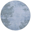 Piper Looms Chantille Modern ACN1902 Blue Machine Washable Area Rug Round Main Image