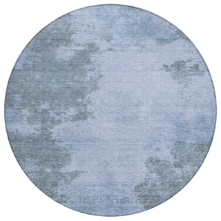 Piper Looms Chantille Modern ACN1902 Blue Machine Washable Area Rug Round Main Image