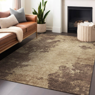 Piper Looms Chantille Modern ACN1902 Brown Machine Washable Area Rug Lifestyle Image Feature