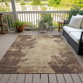 Piper Looms Chantille Modern ACN1902 Brown Machine Washable Area Rug Outdoor Lifestyle Image Feature