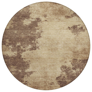 Piper Looms Chantille Modern ACN1902 Brown Machine Washable Area Rug Round Main Image