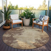 Piper Looms Chantille Modern ACN1902 Brown Machine Washable Area Rug Round Outdoor Lifestyle Image Feature