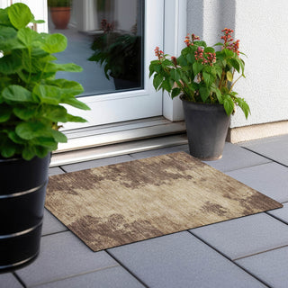 Piper Looms Chantille Modern ACN1902 Brown Machine Washable Area Rug Scatter Outdoor Lifestyle Image Feature