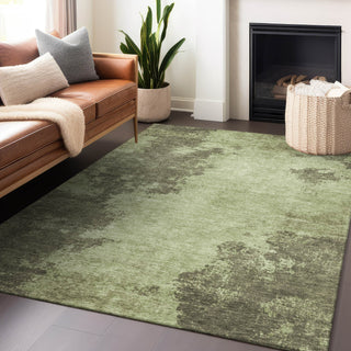 Piper Looms Chantille Modern ACN1902 Olive Machine Washable Area Rug Lifestyle Image Feature