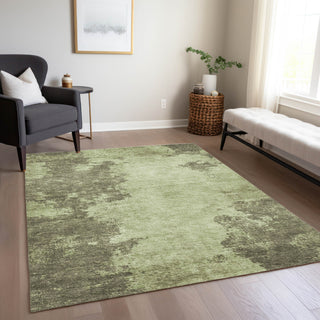 Piper Looms Chantille Modern ACN1902 Olive Machine Washable Area Rug Lifestyle Image Feature
