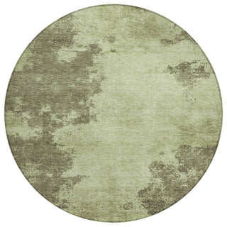 Piper Looms Chantille Modern ACN1902 Olive Machine Washable Area Rug Round Main Image