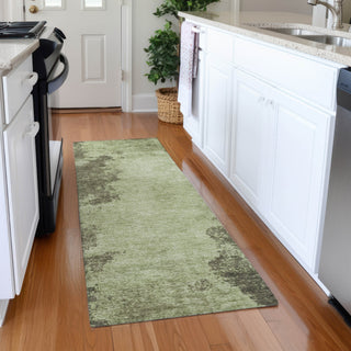 Piper Looms Chantille Modern ACN1902 Olive Machine Washable Area Rug Runner Lifestyle Image Feature