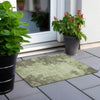 Piper Looms Chantille Modern ACN1902 Olive Machine Washable Area Rug Scatter Outdoor Lifestyle Image Feature