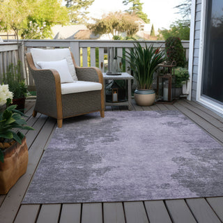 Piper Looms Chantille Modern ACN1902 Purple Machine Washable Area Rug Outdoor Lifestyle Image Feature