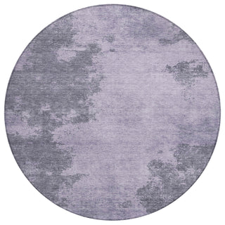 Piper Looms Chantille Modern ACN1902 Purple Machine Washable Area Rug Round Main Image