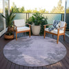 Piper Looms Chantille Modern ACN1902 Purple Machine Washable Area Rug Round Outdoor Lifestyle Image Feature