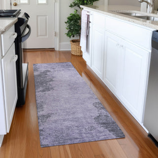 Piper Looms Chantille Modern ACN1902 Purple Machine Washable Area Rug Runner Lifestyle Image Feature