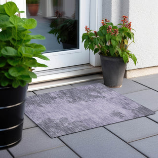 Piper Looms Chantille Modern ACN1902 Purple Machine Washable Area Rug Scatter Outdoor Lifestyle Image Feature