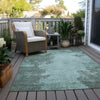 Piper Looms Chantille Modern ACN1902 Teal Machine Washable Area Rug Outdoor Lifestyle Image Feature