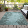 Piper Looms Chantille Modern ACN1902 Teal Machine Washable Area Rug Outdoor Lifestyle Image Feature