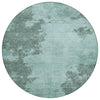 Piper Looms Chantille Modern ACN1902 Teal Machine Washable Area Rug Round Main Image
